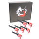 Coil Pack Set, 6pcs, Direct Fit, RED