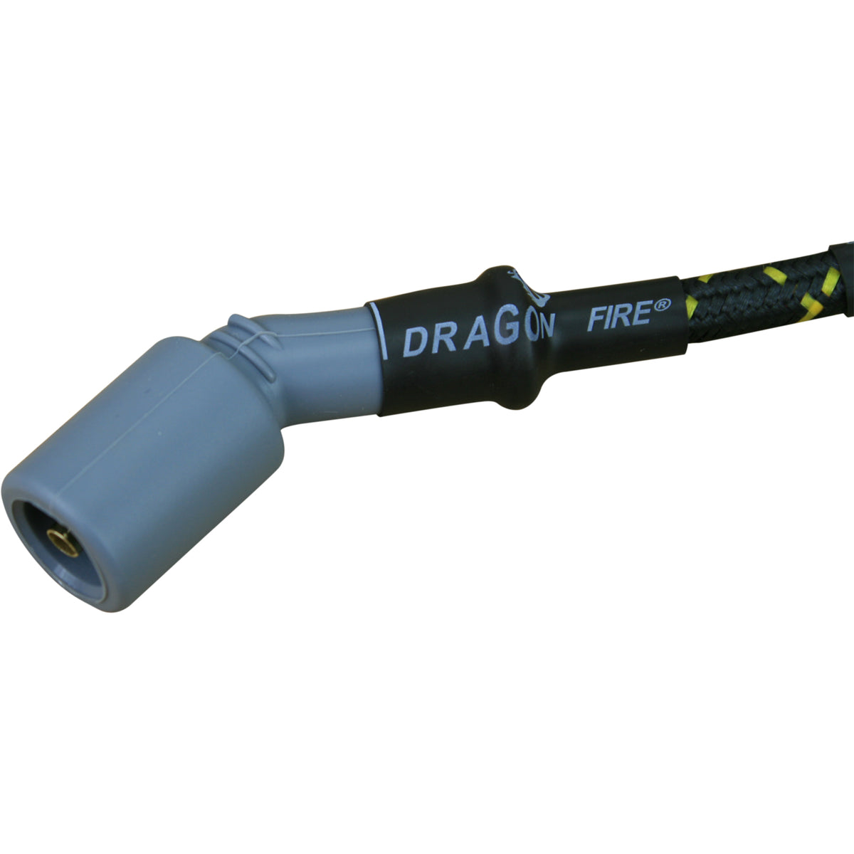 PWJ121-BLKBR Plug wires, Direct Fit, Silicone, BLACK BRAID/YELLOW TRACER
