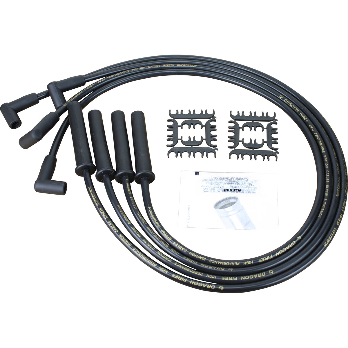 PWJ239 Plug wires, Direct Fit, Silicone, BLACK