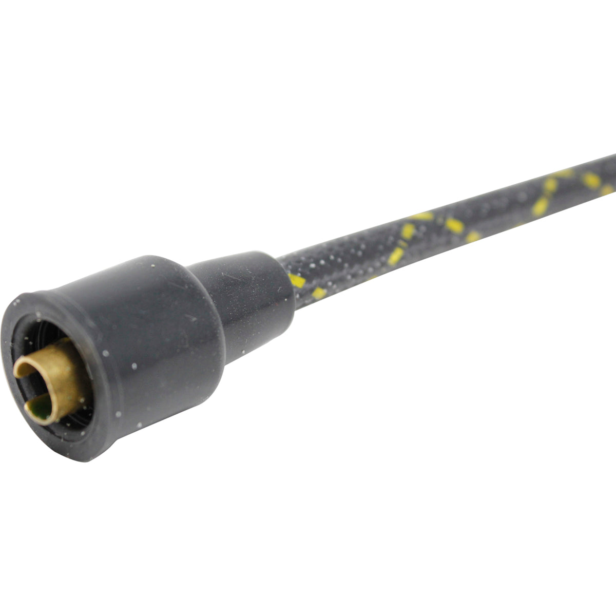 PWJ114-BLKBR Plug wires, Direct Fit, Silicone, BLACK BRAID/YELLOW TRACER