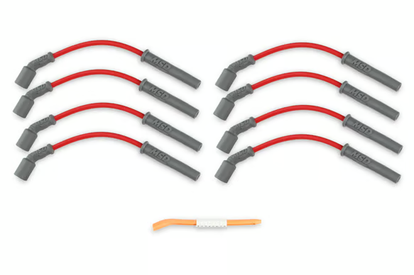 MSD Super Conductor Spark Plug Wire Set - 99-13 GM Truck & SUV - Red