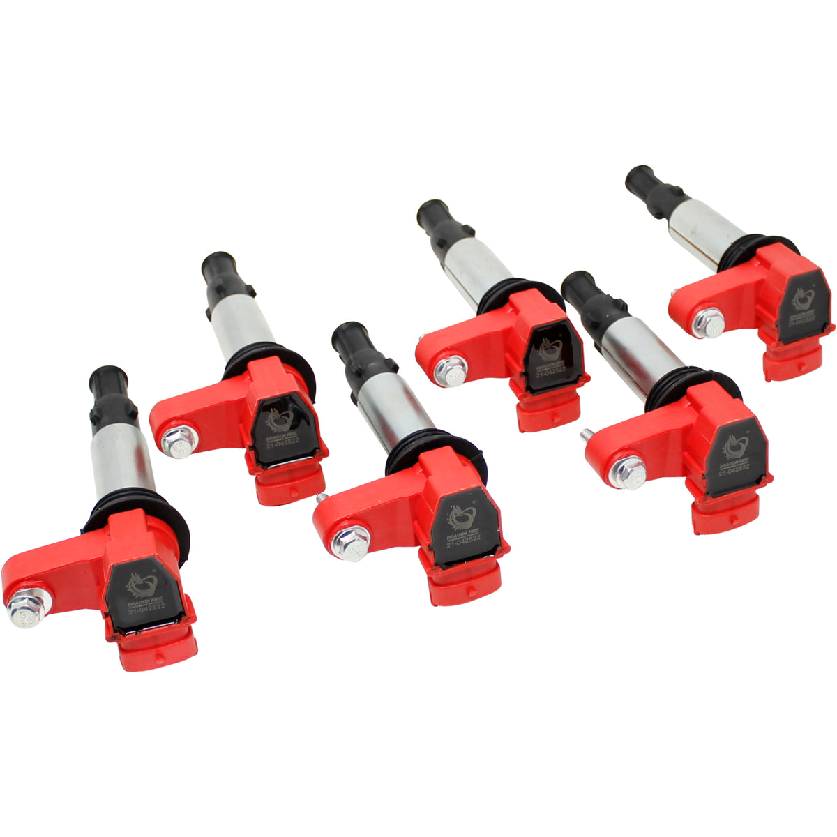 C375-DFx6 Coil Pack Set, 6pcs, Direct Fit, RED