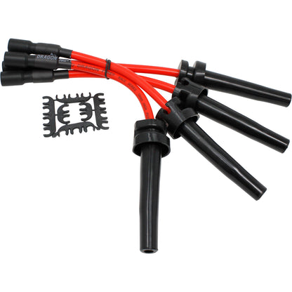 PWJ212 Plug wires, Direct Fit, Silicone, RED