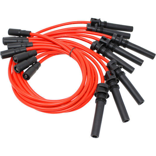 Plug wires, Direct Fit, Silicone, RED