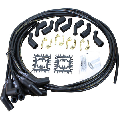 SPW3004-BK Plug wires, Universal Cut-to-Fit, Silicone, BLACK