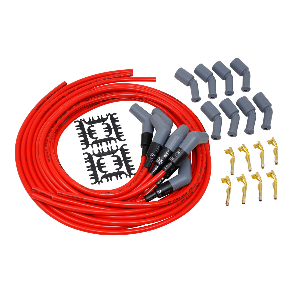 SPW1004-RD Plug wires, Universal Cut-to-Fit, Silicone, RED
