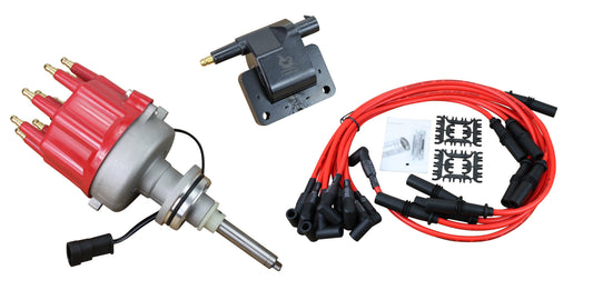 Ignition Kit - Distributor, Plug Wires, Coil, Cap