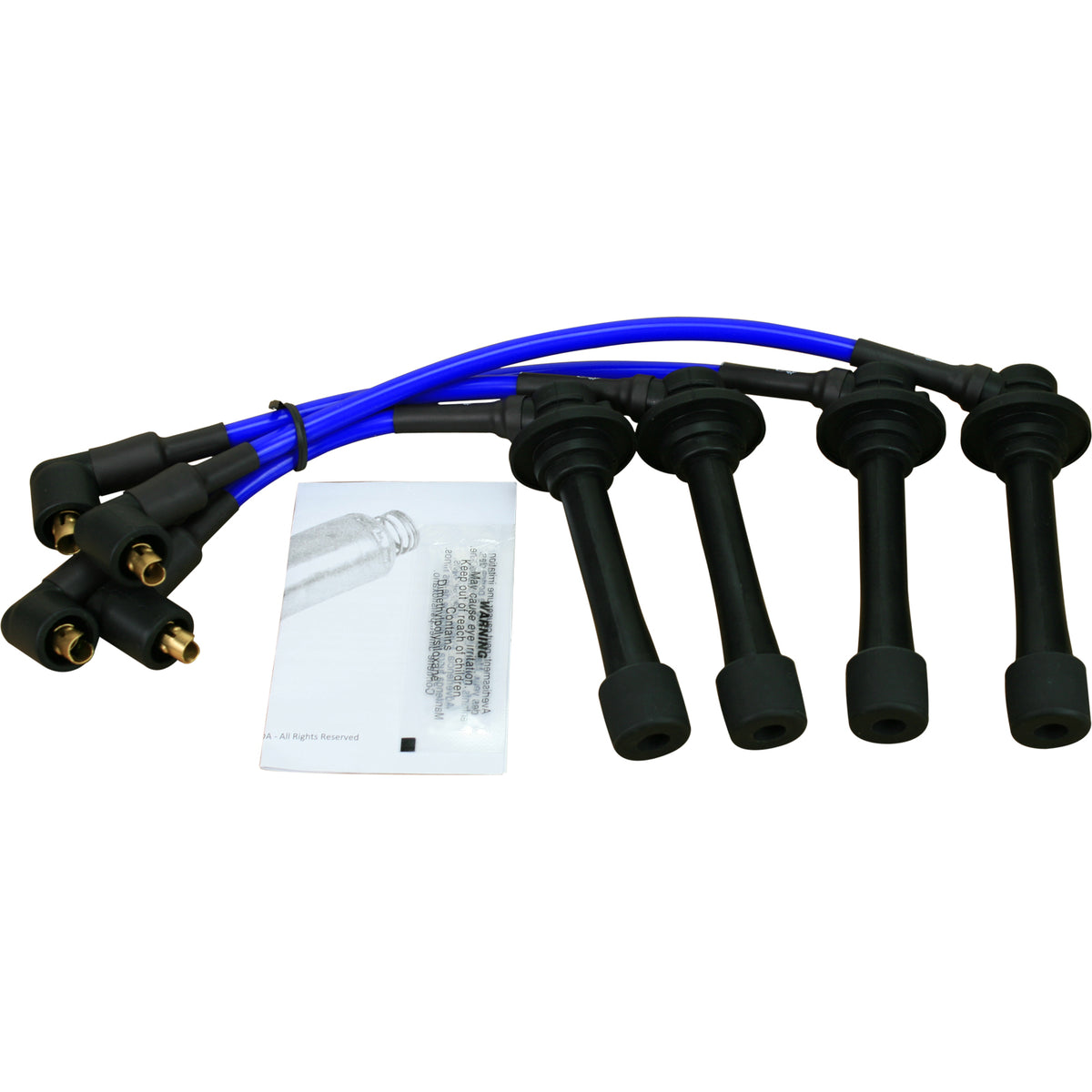 PWJ187-BL Plug wires, Direct Fit, Silicone, BLUE