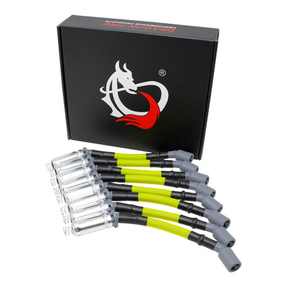 PWJ256-LGS Plug wires, Direct Fit, Silicone, NEON YELLOW