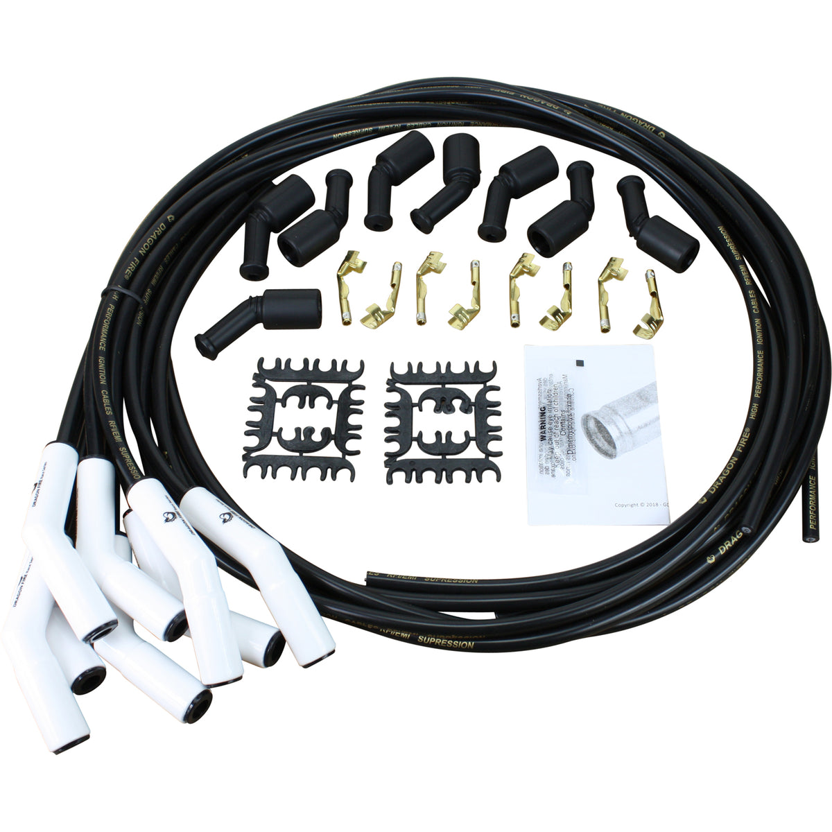 SPW3004WC-BK Plug wires, Universal Cut-to-Fit, Ceramic, BLACK