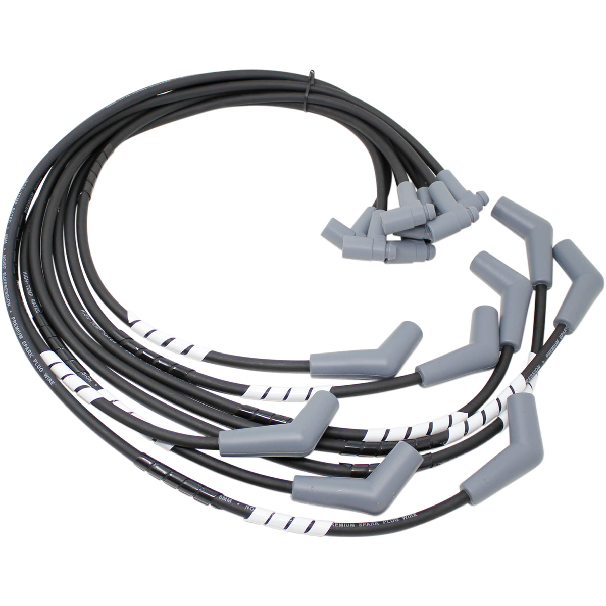 PWJ112-ECO Plug wires, Direct Fit, Silicone, BLACK