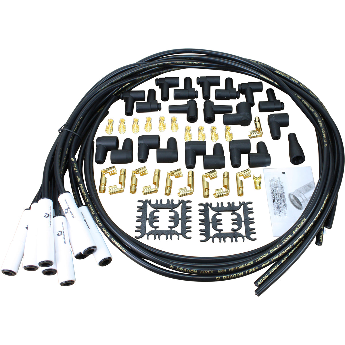 SPW2002WC-BK Plug wires, Universal Cut-to-Fit, Ceramic, BLACK