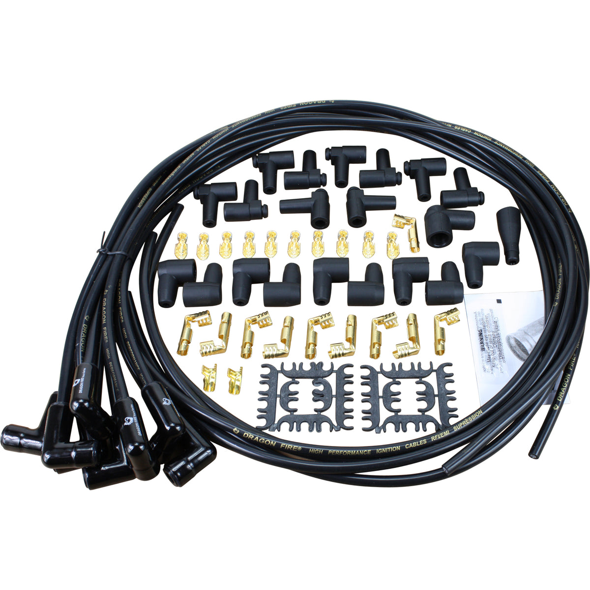 SPW2001BC-BK Plug wires, Universal Cut-to-Fit, Ceramic, BLACK
