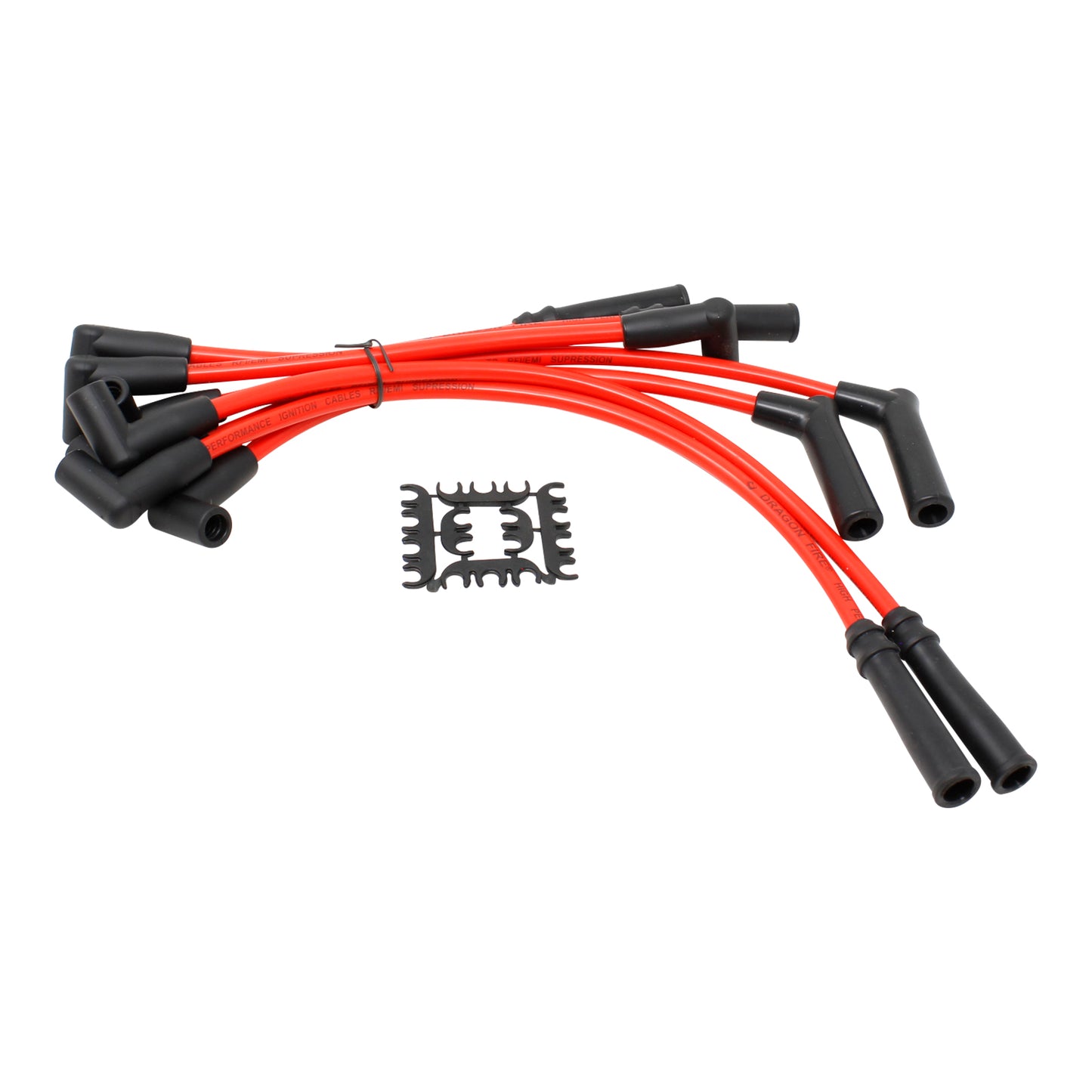 Plug wires, Direct Fit, Silicone, RED