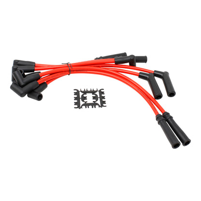 Plug wires, Direct Fit, Silicone, RED