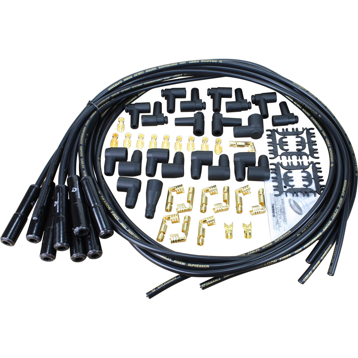 SPW2002BC-BK Plug wires, Universal Cut-to-Fit, Ceramic, BLACK