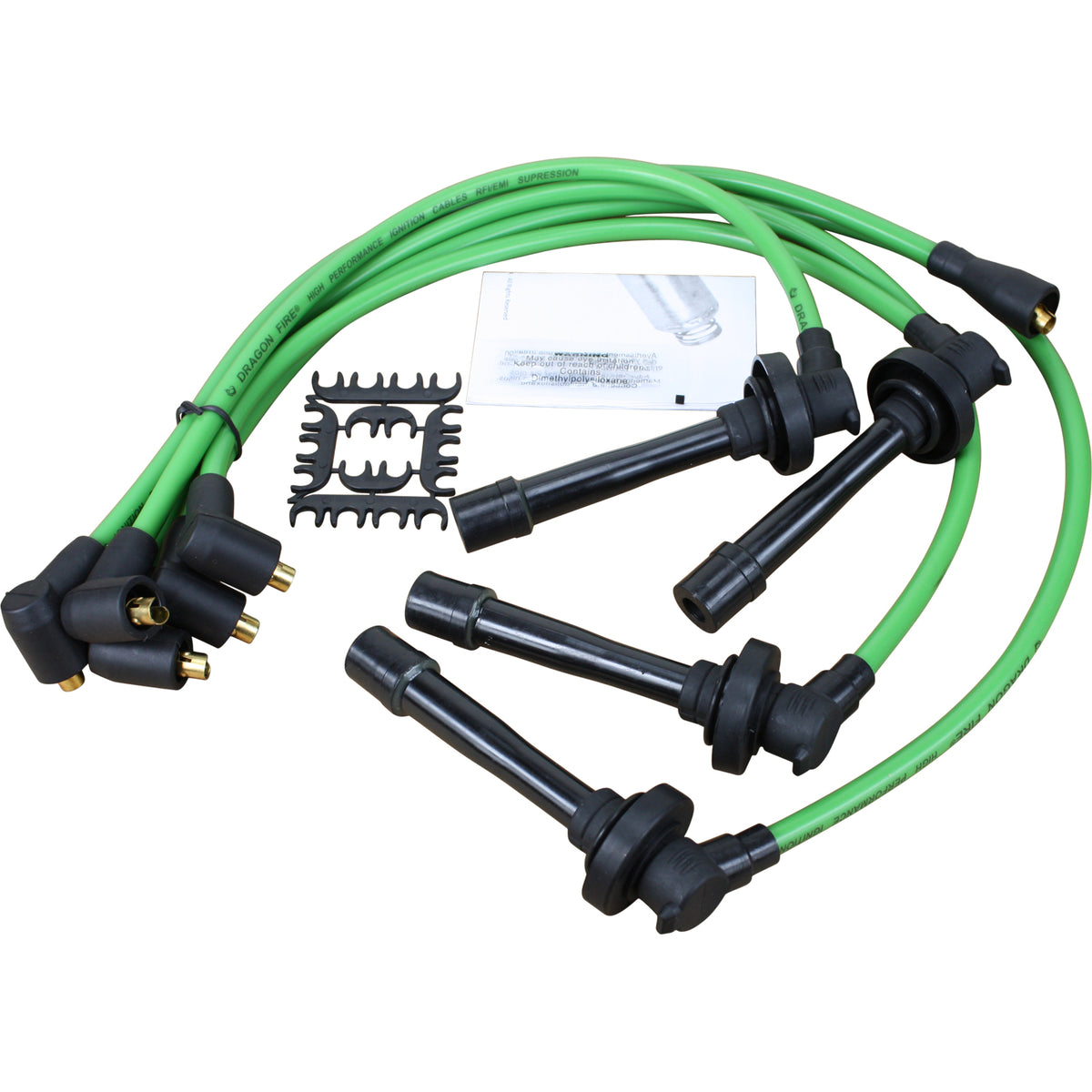 PWTD-DF-G Plug wires, Direct Fit, Silicone, LIME GREEN