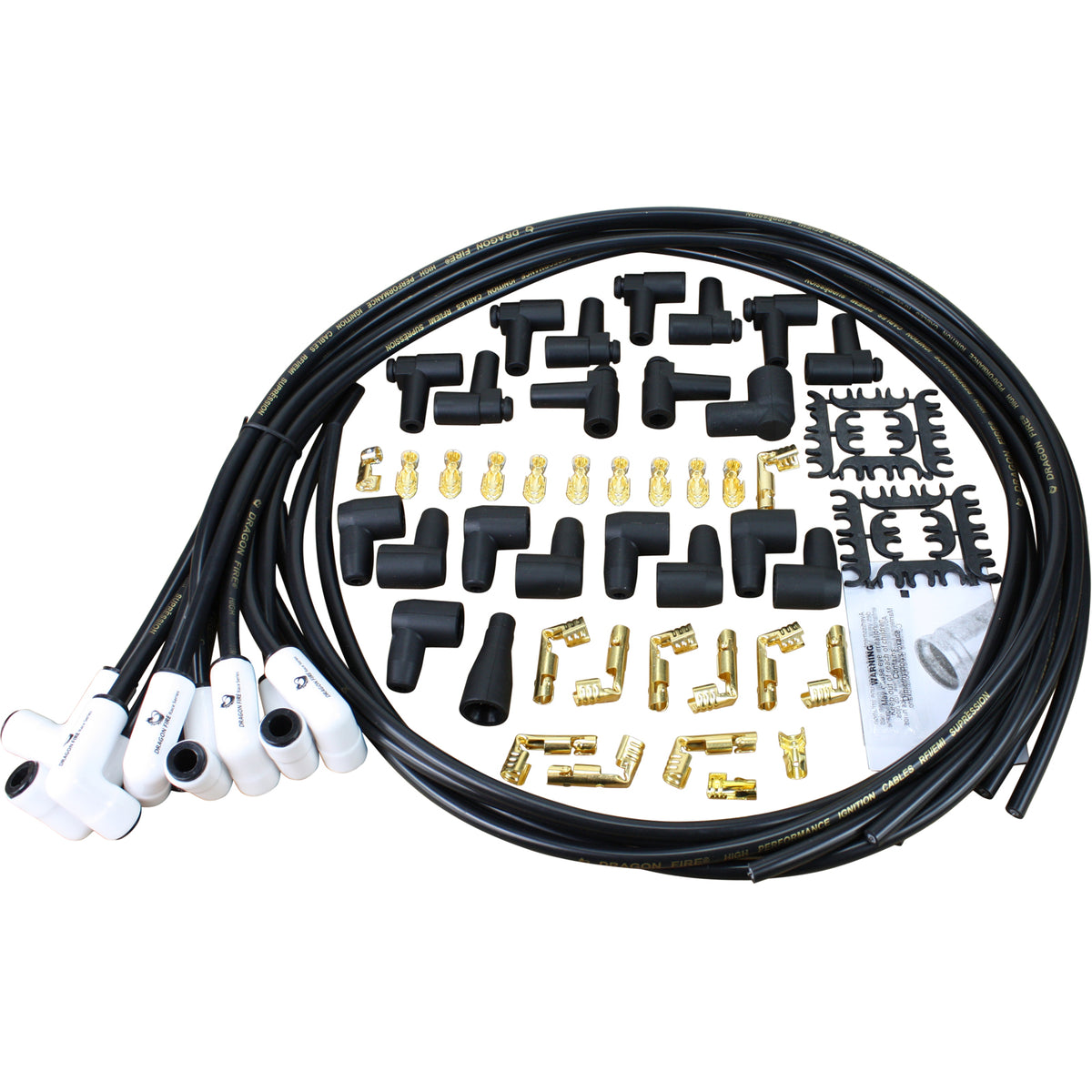 SPW2001WC-BK Plug wires, Universal Cut-to-Fit, Ceramic, BLACK