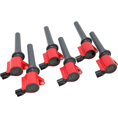 C406-DFx6 Coil Pack Set, 6pcs, Direct Fit, RED