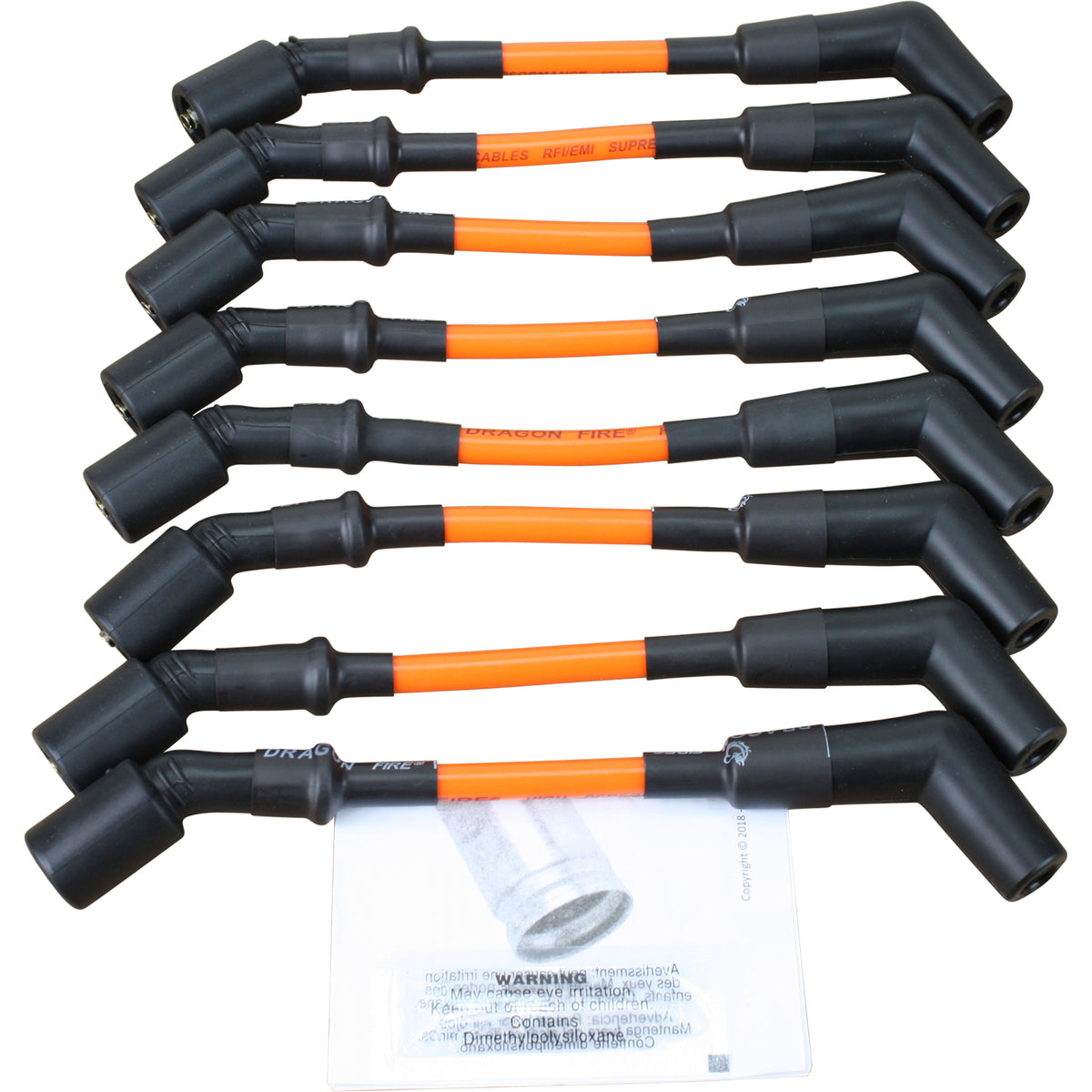 SPW1005HS-O Plug wires, Direct Fit, Silicone, ORANGE