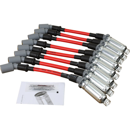 Plug wires, Direct Fit, Silicone, RED