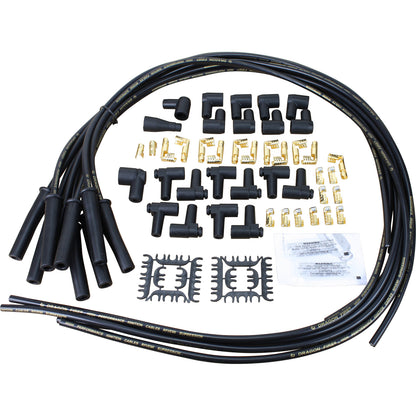 SPW3002-BK Plug wires, Universal Cut-to-Fit, Silicone, BLACK