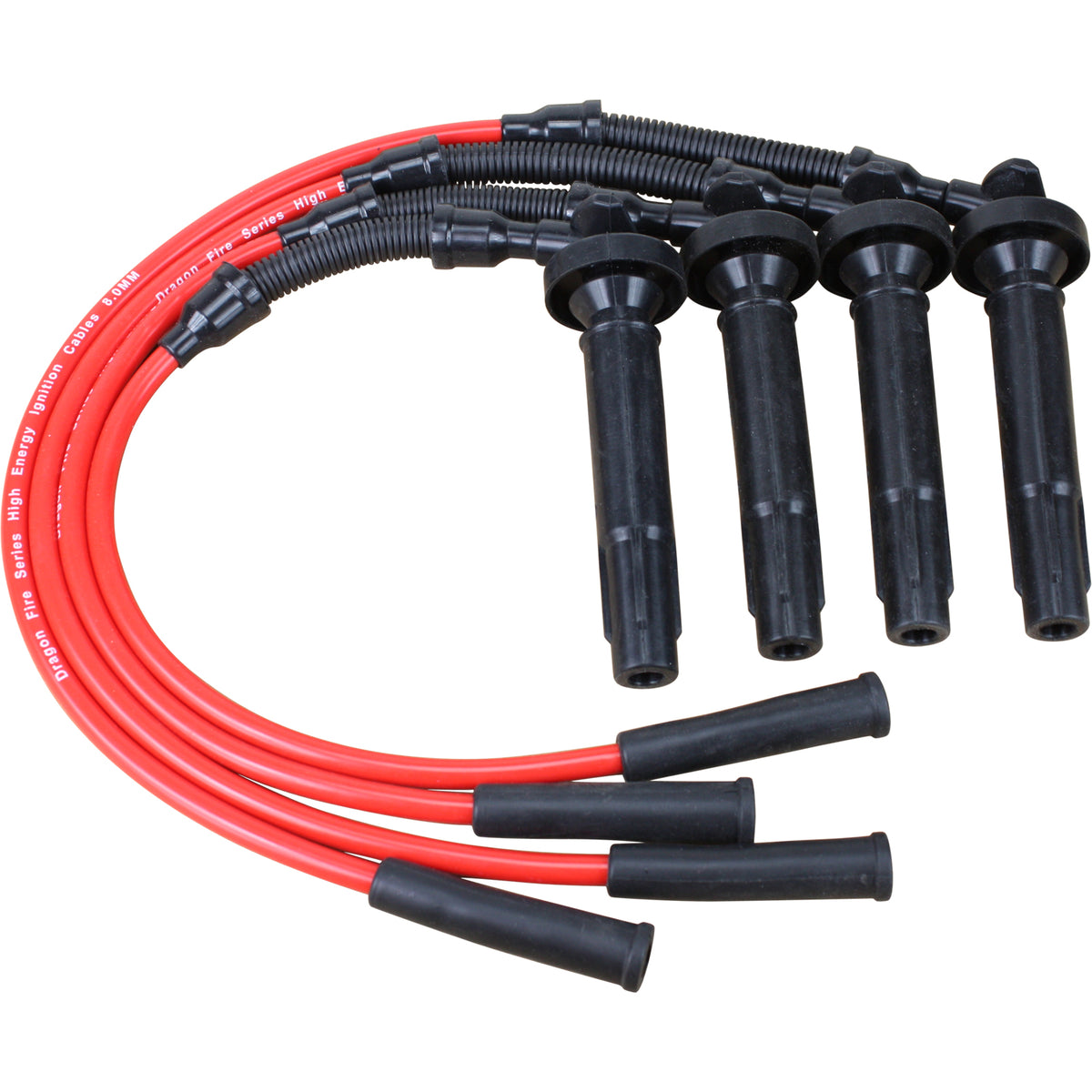 PWJ186 Plug wires, Direct Fit, Silicone, RED