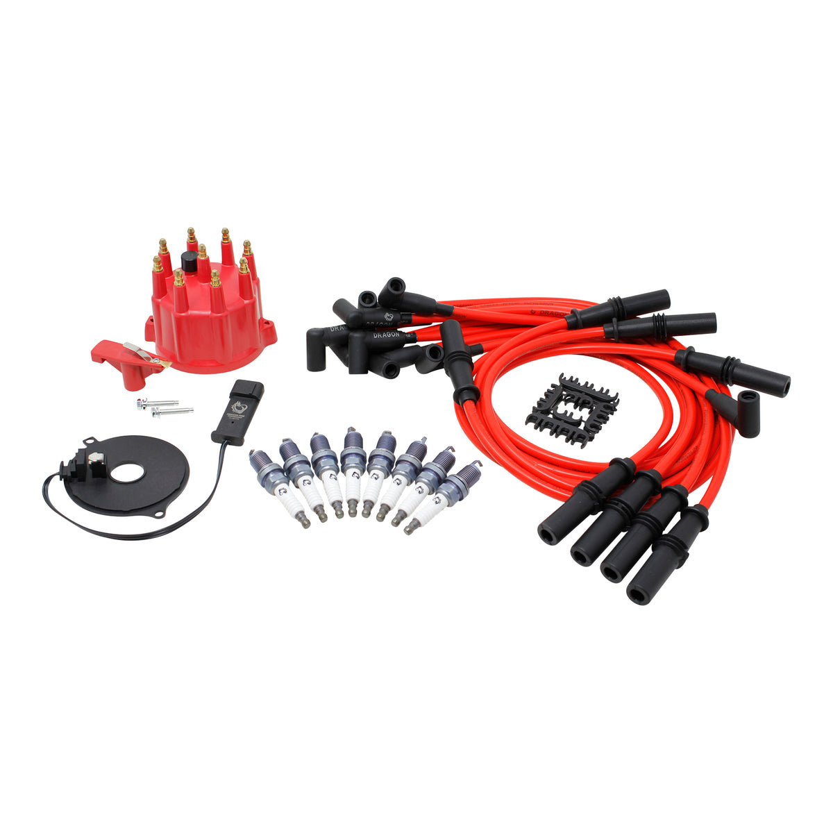 Kit-1640 Ignition Kit - Plug Wires, Cap, Rotor, Module, Spark Plugs