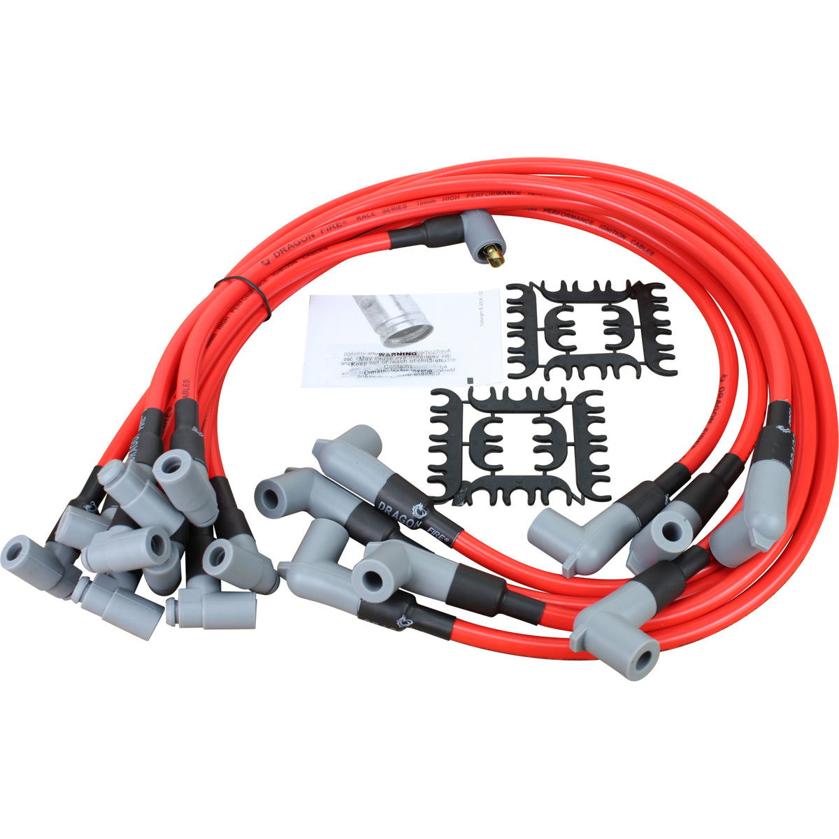 PWJ257 Plug wires, Direct Fit, Silicone, RED