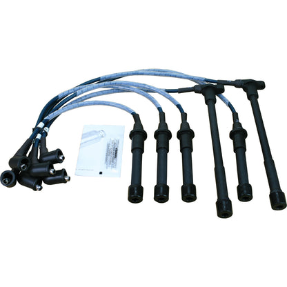 PWJ185 Plug wires, Direct Fit, Silicone, BLACK