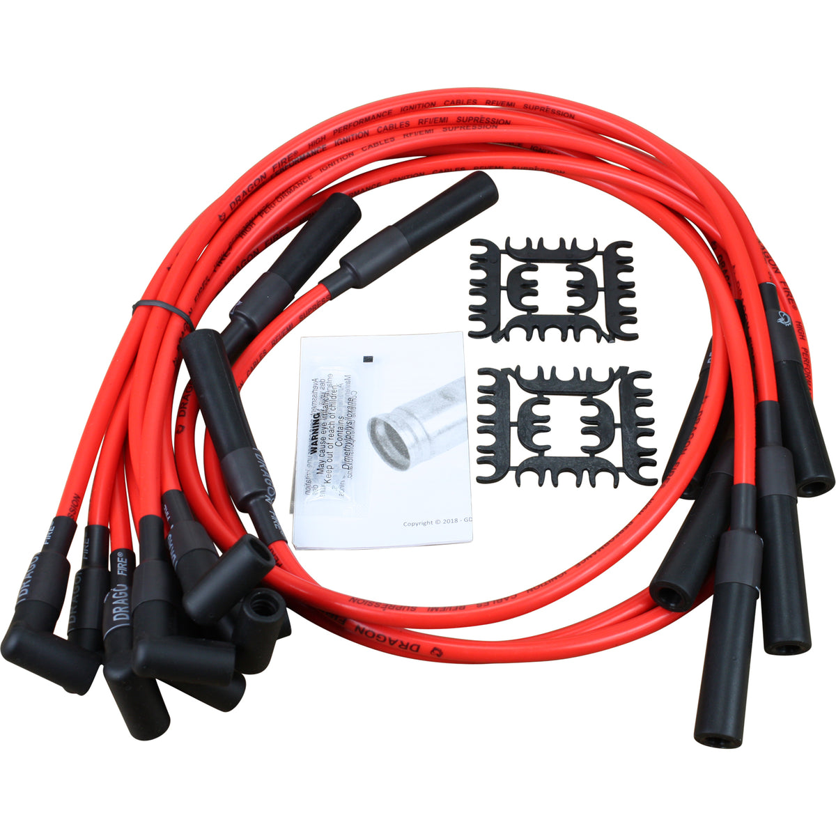 PWJ137 Plug wires, Direct Fit, Silicone, RED
