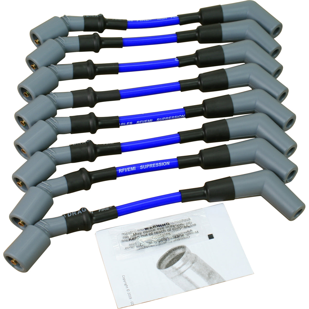 PWJ258-BL Plug wires, Direct Fit, Silicone, BLUE
