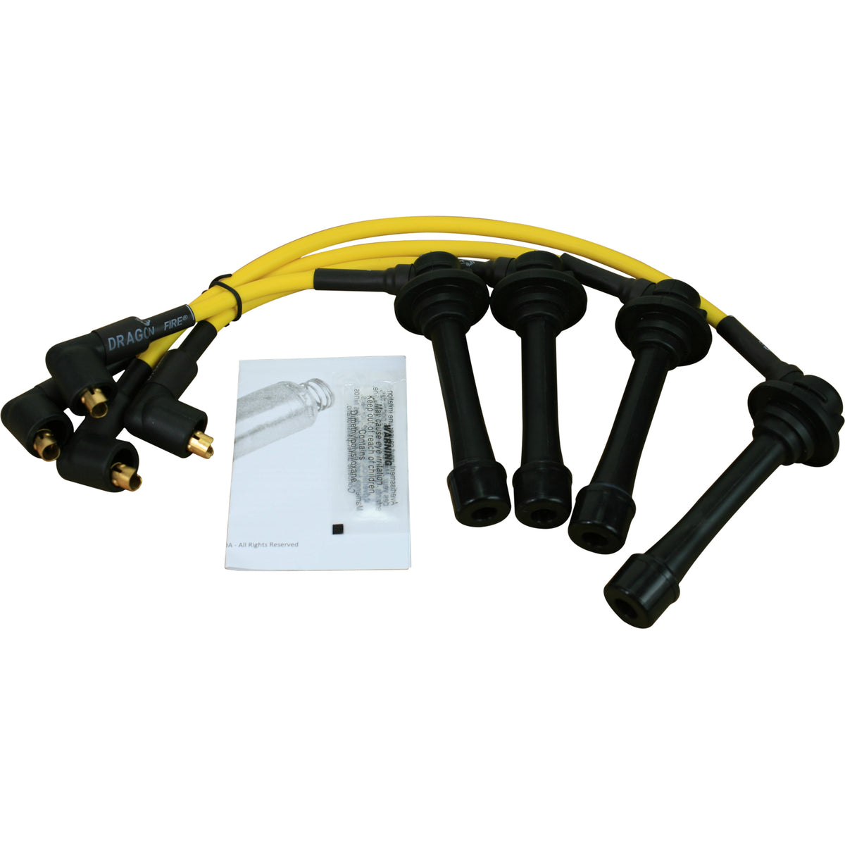 PWJ187-YL Plug wires, Direct Fit, Silicone, YELLOW