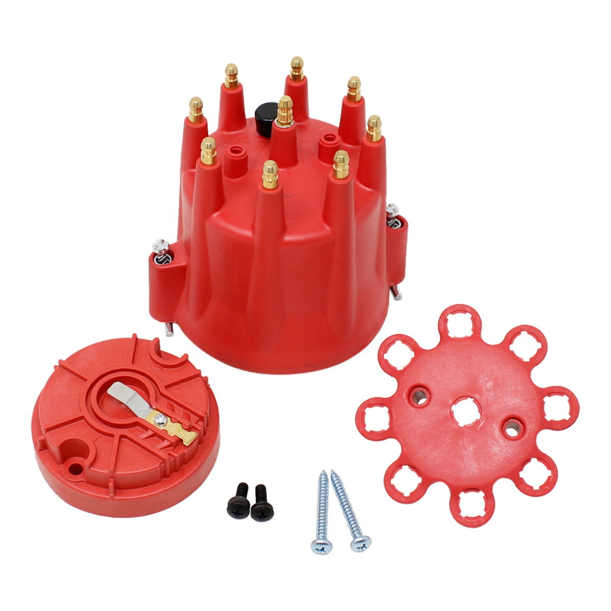 CAP1016-R Distributor Cap and Rotor Kit, Direct Fit, RED