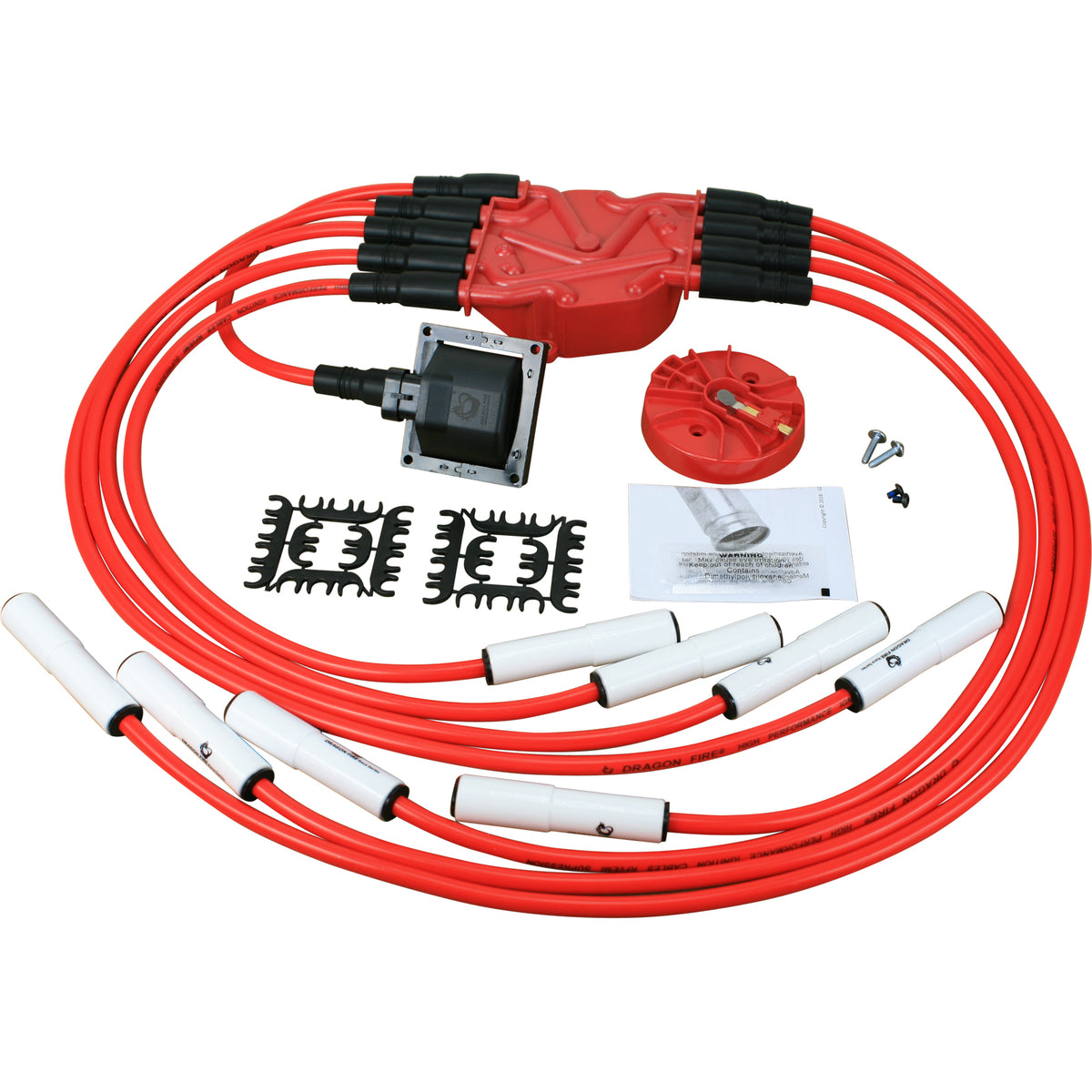 Kit-1242 Ignition Kit - Ceramic Plug Wires, Coil, Cap, Rotor