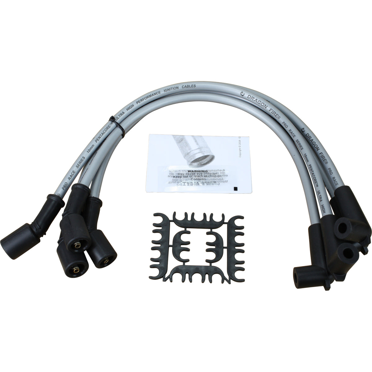 PWJ204-PRO Plug wires, Direct Fit, Silicone, SILVER