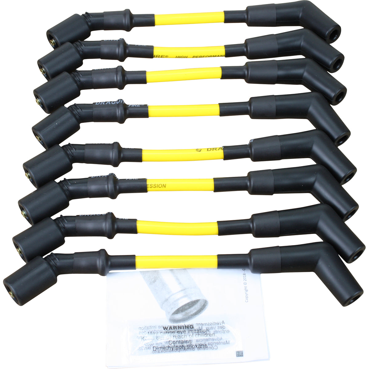 PWLS-DF-Y Plug wires, Direct Fit, Silicone, LIGHT YELLOW