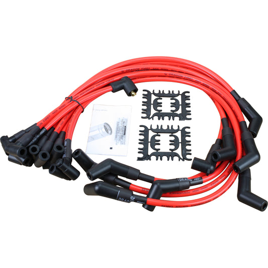 Plug wires, Direct Fit, Silicone, RED