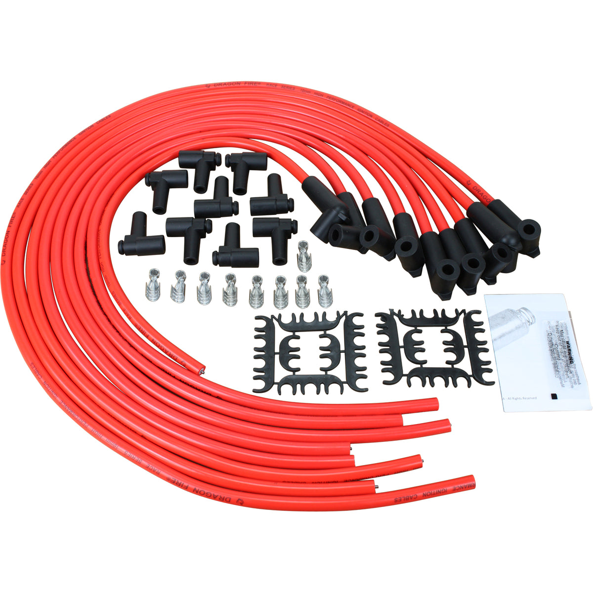 PW90ADJ-DF Plug wires, Universal Cut-to-Fit, Silicone, RED