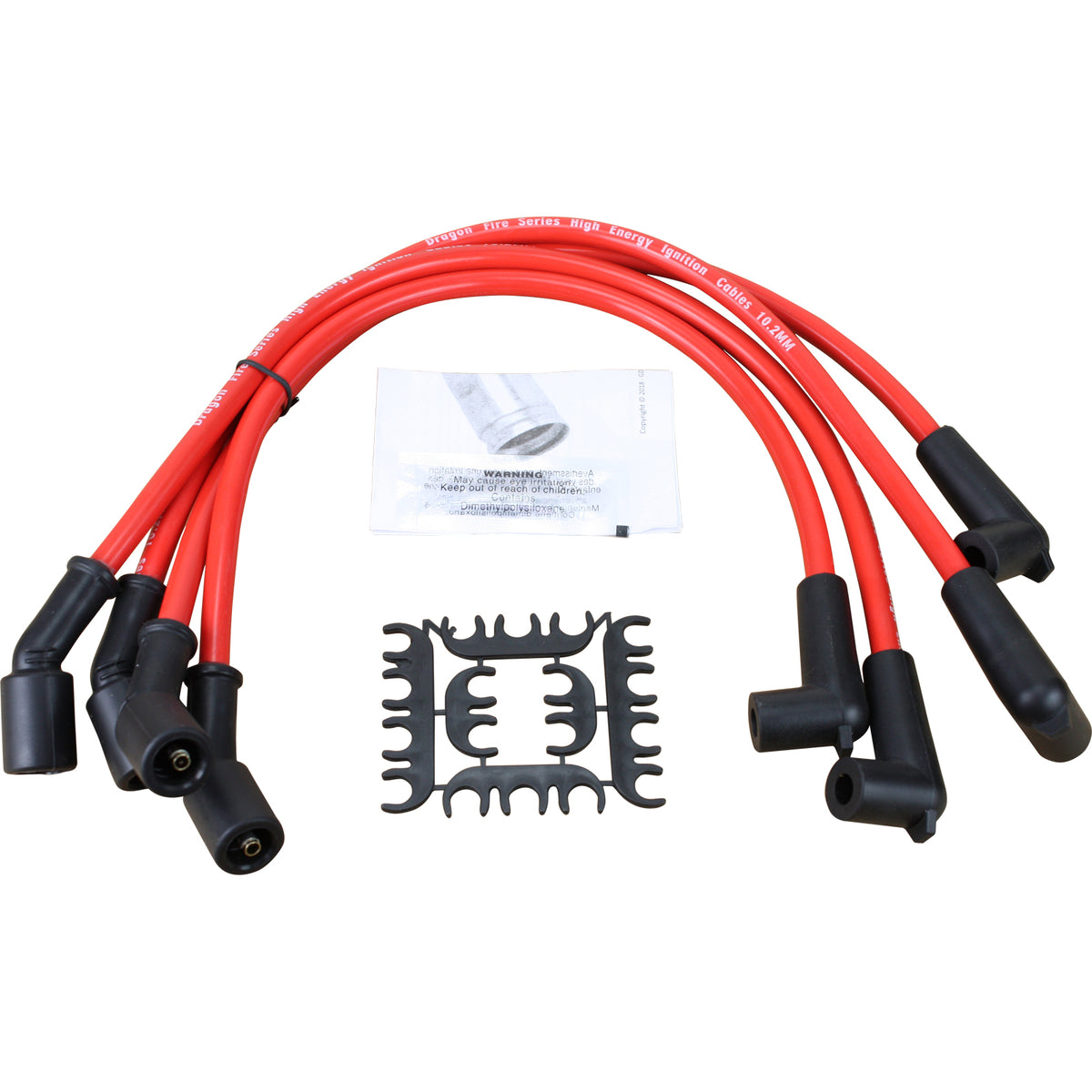 PWJ204 Plug wires, Direct Fit, Silicone, RED