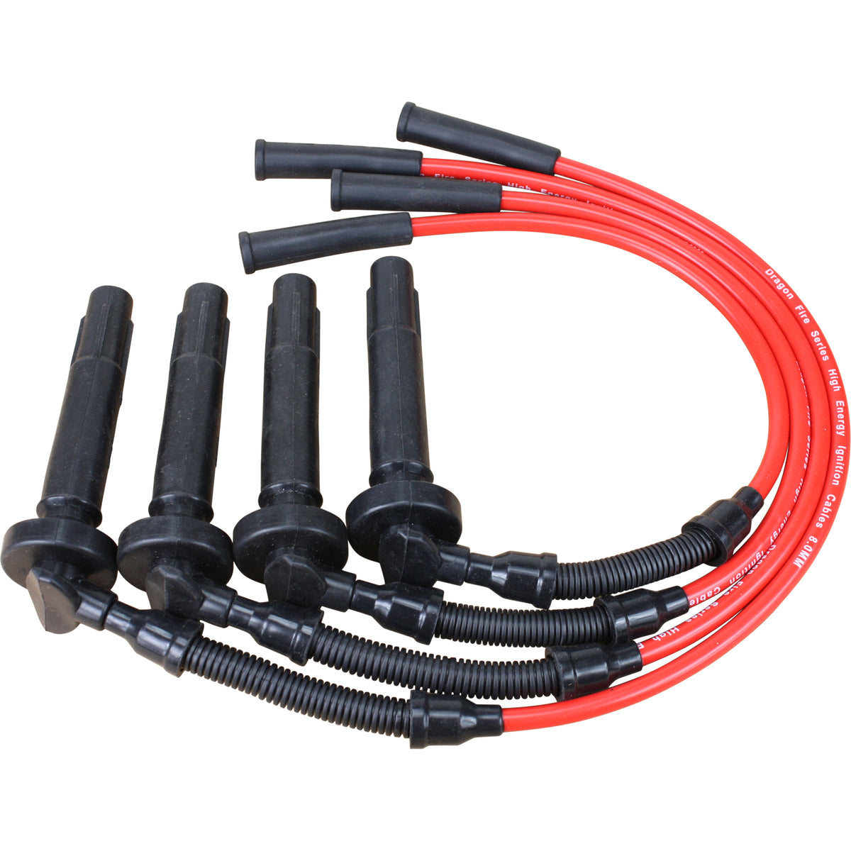PWJ186 Plug wires, Direct Fit, Silicone, RED