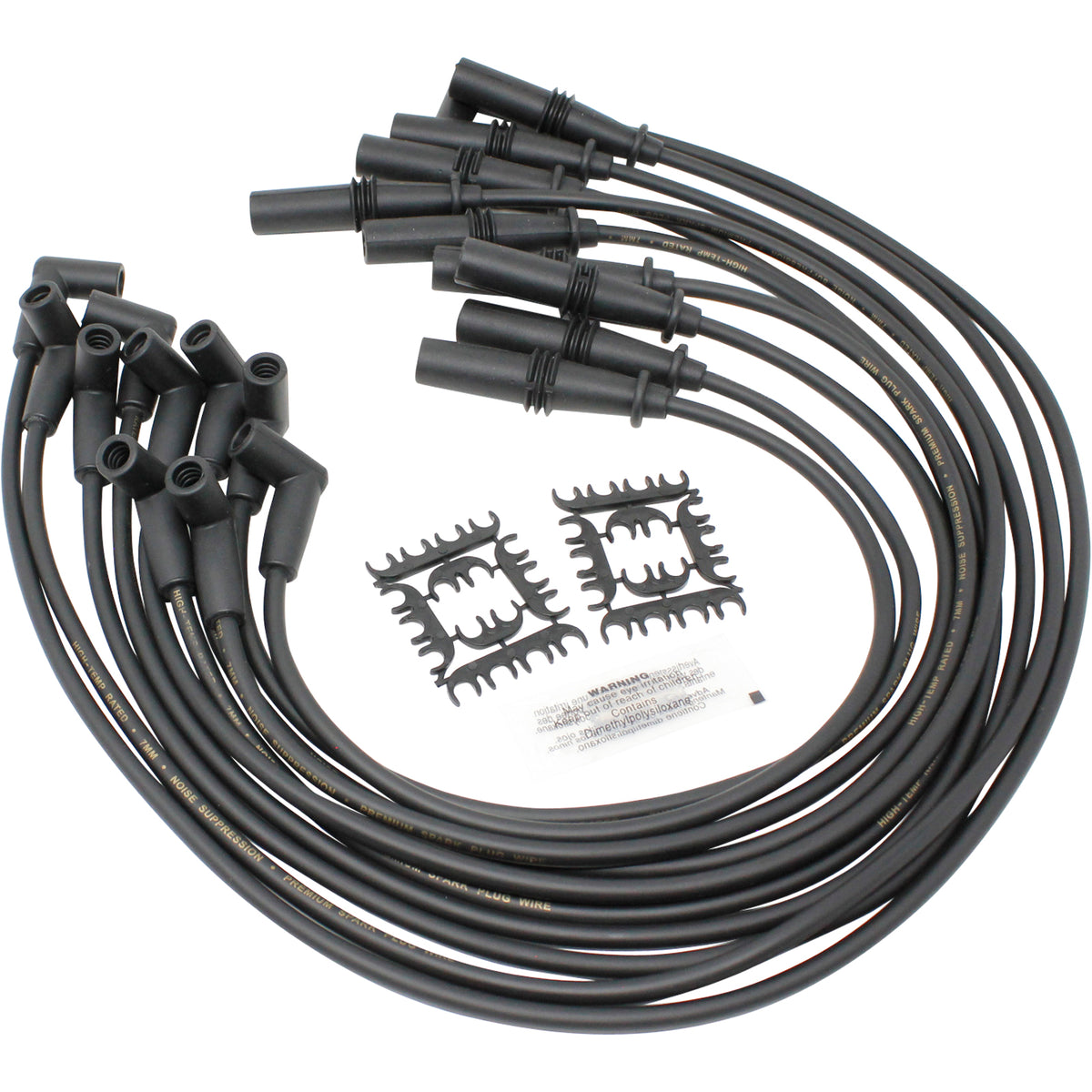 PWJ105-OES Plug wires, Direct Fit, Silicone, BLACK