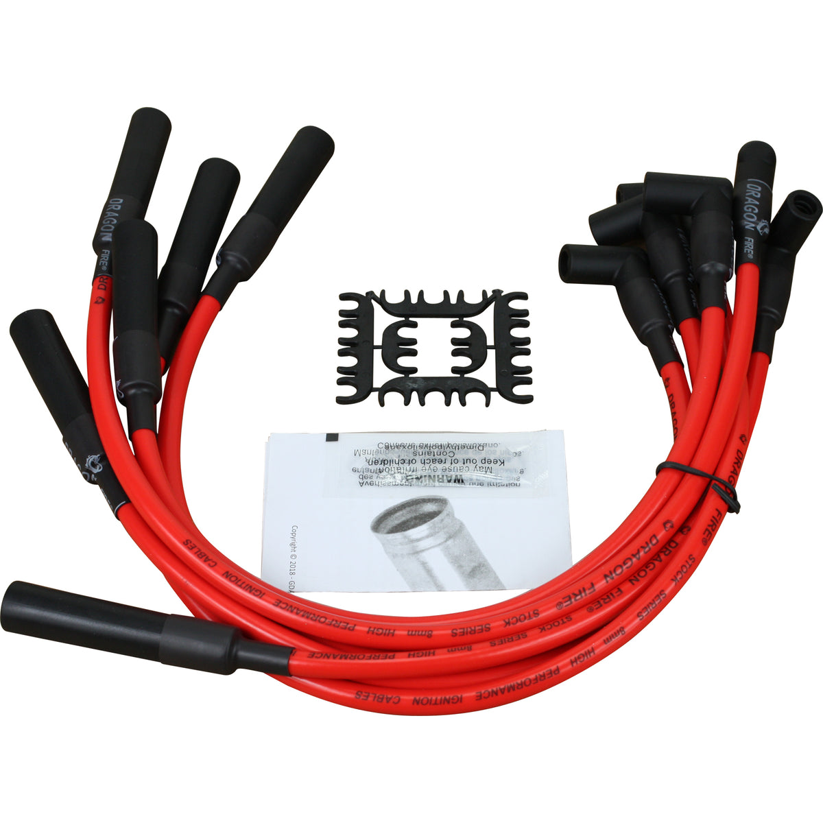 PWJ132 Plug wires, Direct Fit, Silicone, RED