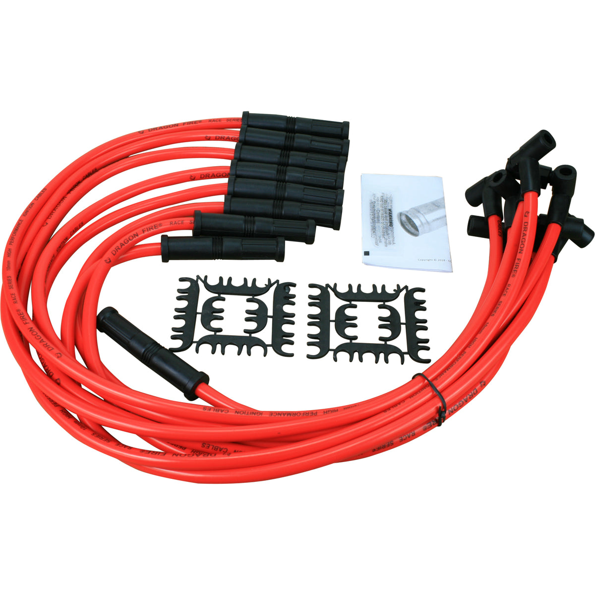 PW90STR-DF Plug wires, Universal Cut-to-Fit, Silicone, RED