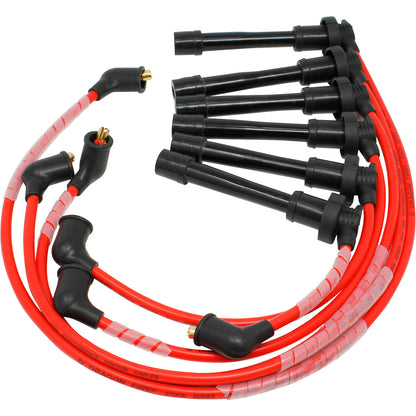 PWJ284 Plug wires, Direct Fit, Silicone, RED