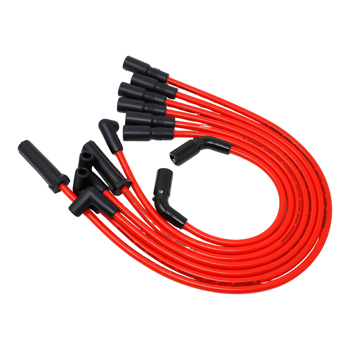 PWJ101 Plug wires, Direct Fit, Silicone, RED