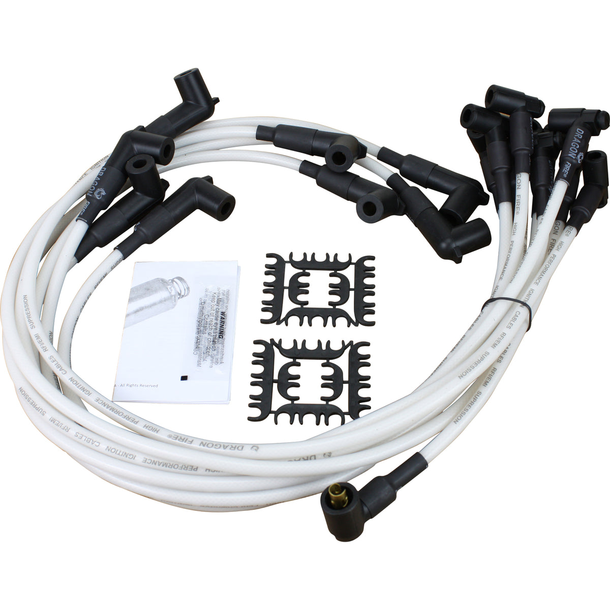 PW350-DF-CL Plug wires, Universal Cut-to-Fit, Silicone, CLEAR