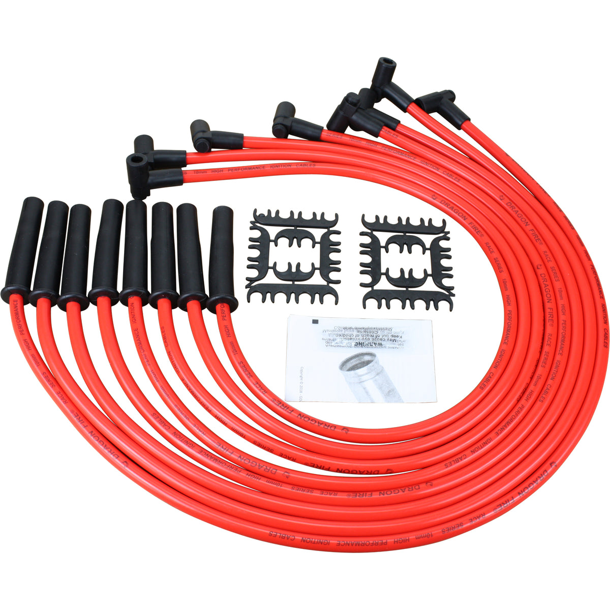 PWJ108 Plug wires, Direct Fit, Silicone, RED