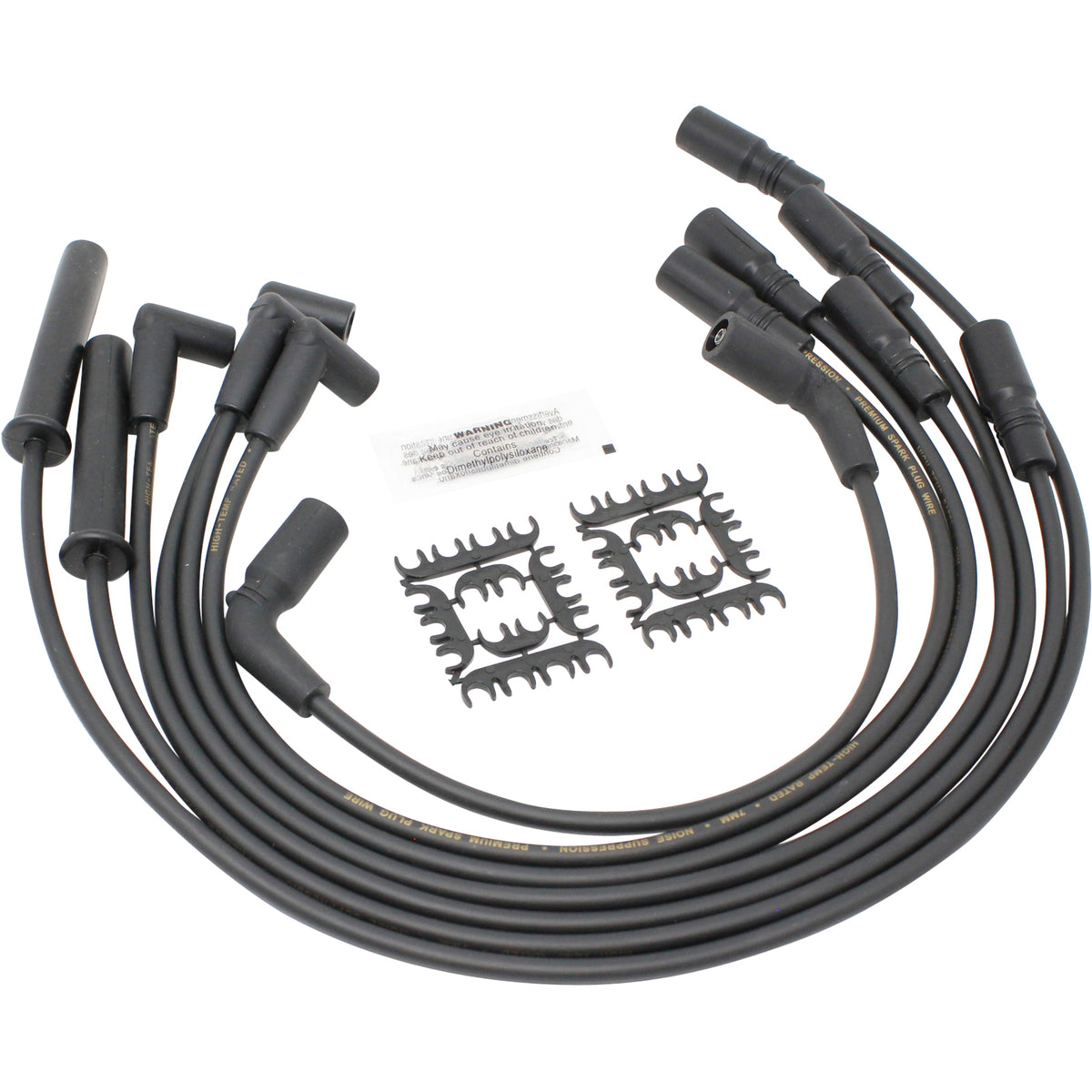 PWJ101-OES Plug wires, Direct Fit, Silicone, BLACK