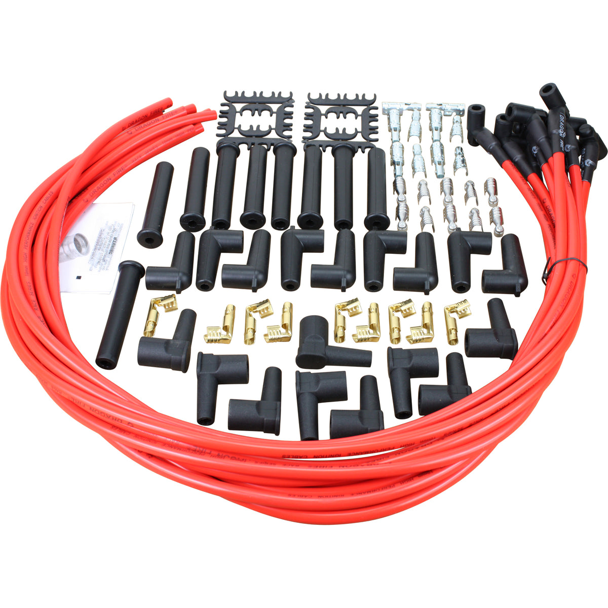 PWUNIV-DF Plug wires, Universal Cut-to-Fit, Silicone, RED